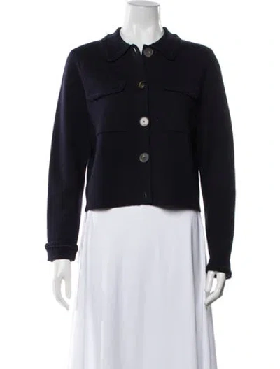 Pre-owned La Maille Sezane Merino Wool Crew Neck Sweater In Blue