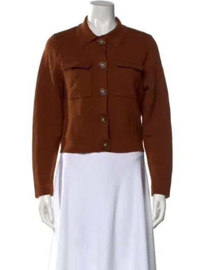 Pre-owned La Maille Sezane Merino Wool Crew Neck Sweater In Brown