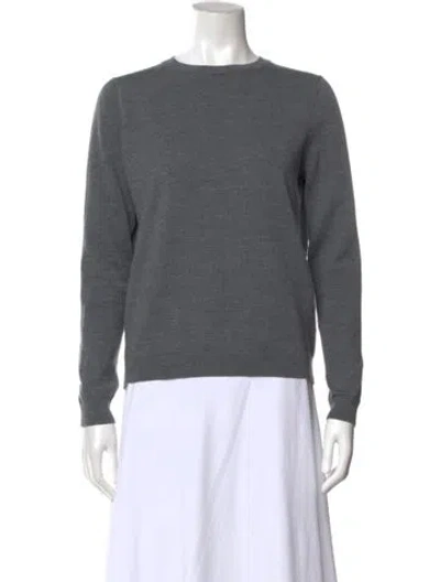 Pre-owned La Maille Sezane Merino Wool Crew Neck Sweater In Gray