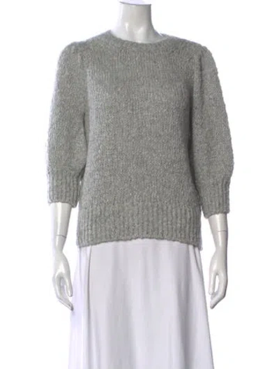 Pre-owned La Maille Sezane Merino Wool Crew Neck Sweater In Gray