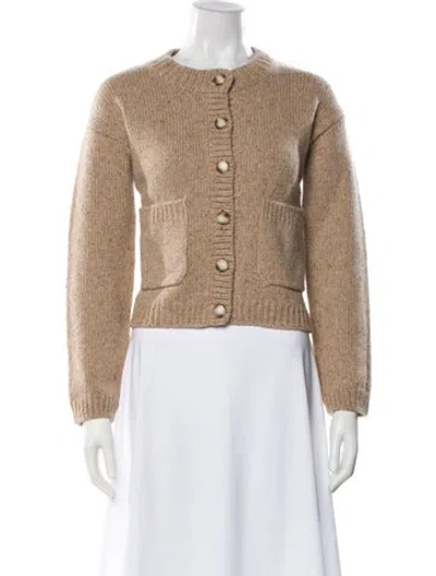Pre-owned La Maille Sezane Merino Wool Crew Neck Sweater In Neutral