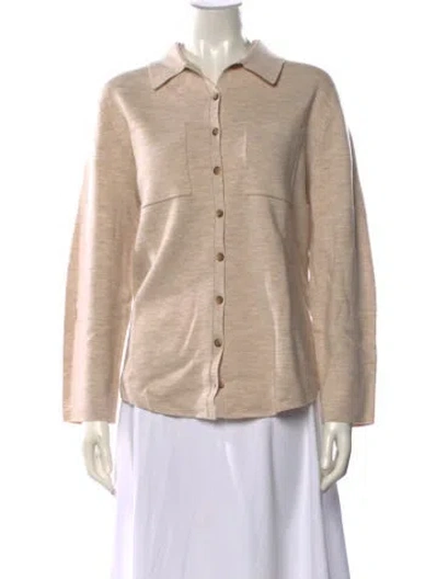 Pre-owned La Maille Sezane Merino Wool Crew Neck Sweater In Neutral