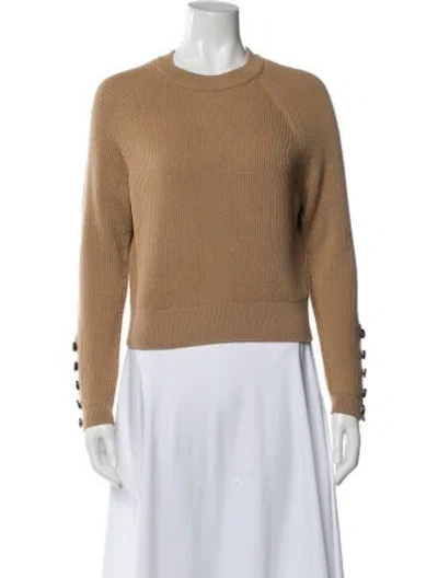 Pre-owned La Maille Sezane Merino Wool Crew Neck Sweater In Neutral