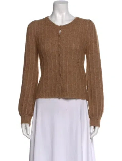 Pre-owned La Maille Sezane Merino Wool Crew Neck Sweater In Neutral