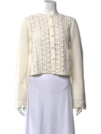 Pre-owned La Maille Sezane Merino Wool Crew Neck Sweater In Neutral