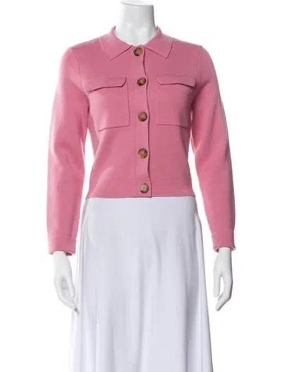 Pre-owned La Maille Sezane Merino Wool Crew Neck Sweater In Pink