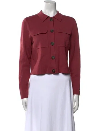 Pre-owned La Maille Sezane Merino Wool Crew Neck Sweater In Red