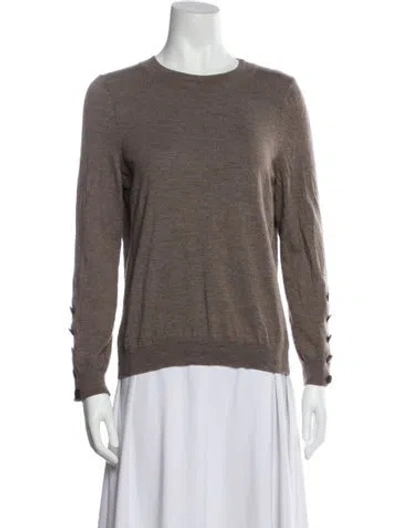 Pre-owned La Maille Sezane Merino Wool Crew Neck Sweatshirt In Brown