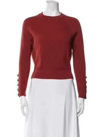 Pre-owned La Maille Sezane Merino Wool Crew Neck Top W/ Tags In Orange