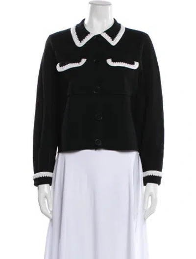 Pre-owned La Maille Sezane Merino Wool Evening Jacket In Black