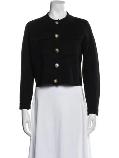 Pre-owned La Maille Sezane Merino Wool Evening Jacket In Black