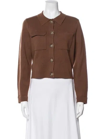 Pre-owned La Maille Sezane Merino Wool Evening Jacket In Brown