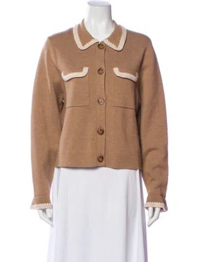 Pre-owned La Maille Sezane Merino Wool Evening Jacket W/ Tags In Neutral