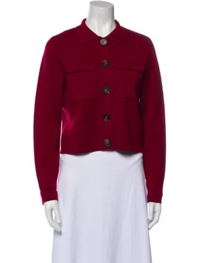 Pre-owned La Maille Sezane Merino Wool Jacket In Red