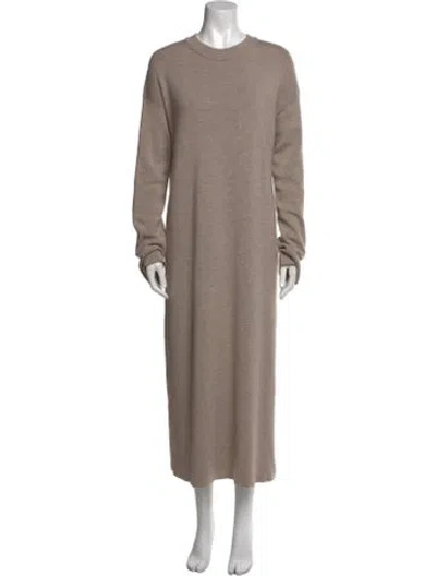 Pre-owned La Maille Sezane Merino Wool Long Dress In Neutral