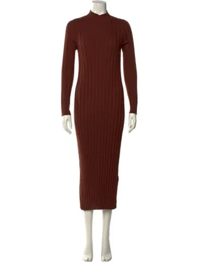 Pre-owned La Maille Sezane Merino Wool Midi Length Dress In Brown