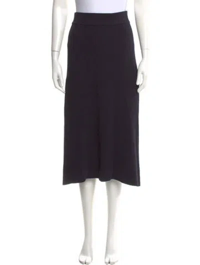 Pre-owned La Maille Sezane Merino Wool Midi Length Skirt In Black