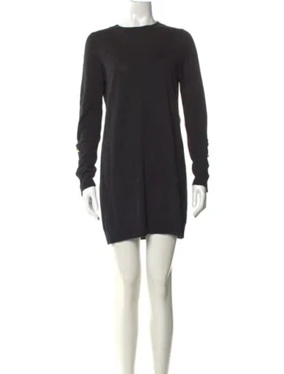 Pre-owned La Maille Sezane Merino Wool Mini Dress W/ Tags In Black