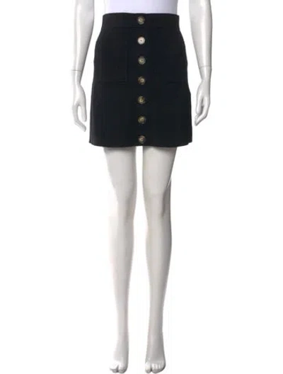 Pre-owned La Maille Sezane Merino Wool Mini Skirt In Black