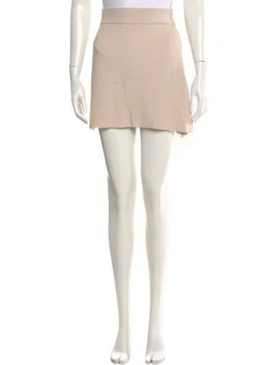 Pre-owned La Maille Sezane Merino Wool Mini Skirt In Neutral