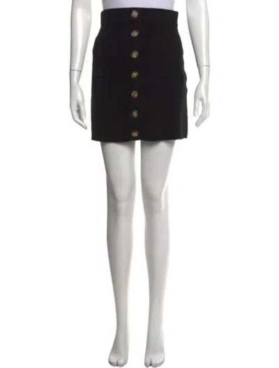 Pre-owned La Maille Sezane Merino Wool Mini Skirt W/ Tags In Black