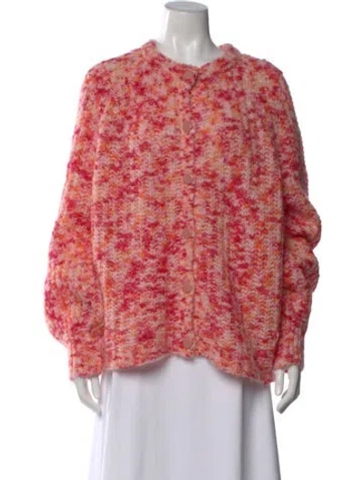 Pre-owned La Maille Sezane Merino Wool Patterned Sweater W/ Tags In Pink