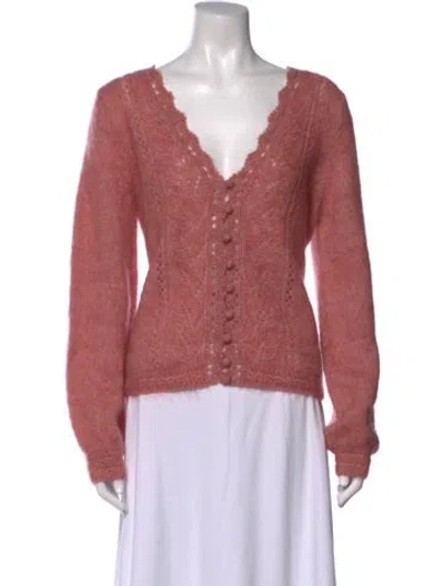 Pre-owned La Maille Sezane Merino Wool Patterned Sweater W/ Tags In Pink