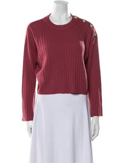 Pre-owned La Maille Sezane Merino Wool Scoop Neck Sweater In Purple