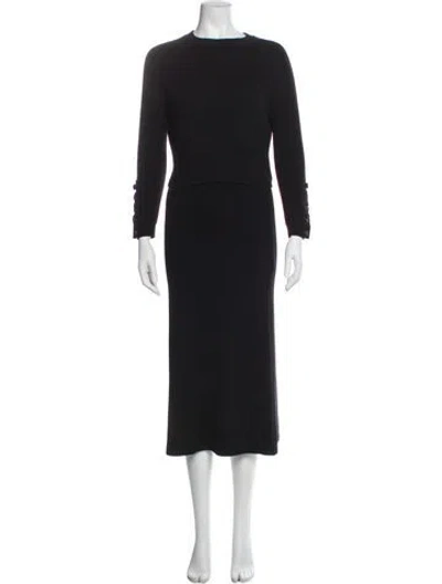 Pre-owned La Maille Sezane Merino Wool Skirt Set In Black