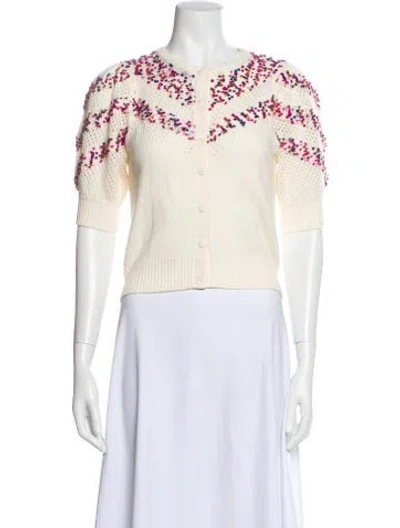 Pre-owned La Maille Sezane Merino Wool Striped Sweater In Neutral