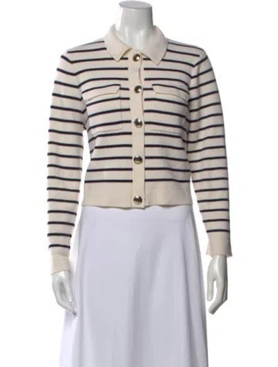 Pre-owned La Maille Sezane Merino Wool Striped Sweater In Neutral