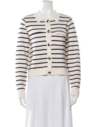 Pre-owned La Maille Sezane Merino Wool Striped Sweater In Neutral