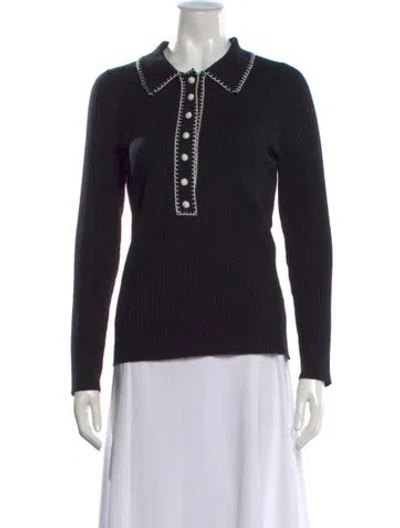 Pre-owned La Maille Sezane Merino Wool Sweater In Black