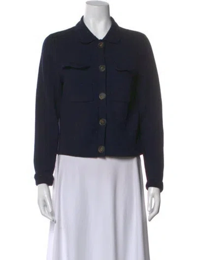 Pre-owned La Maille Sezane Merino Wool Sweater In Blue