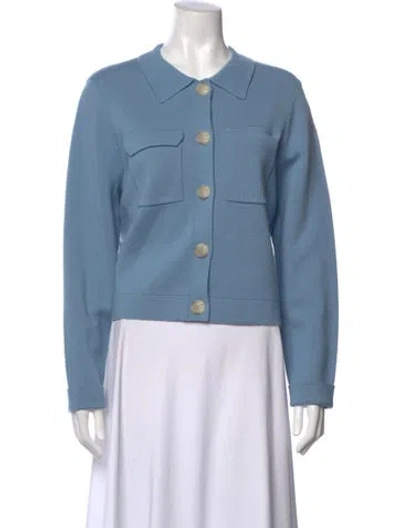Pre-owned La Maille Sezane Merino Wool Sweater In Blue