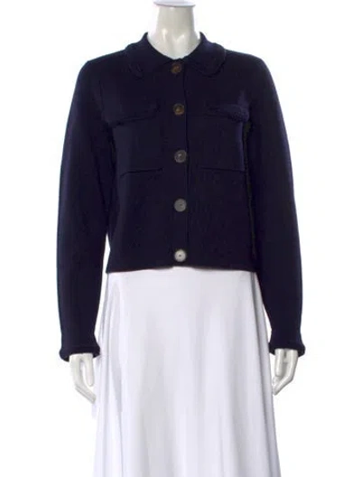 Pre-owned La Maille Sezane Merino Wool Sweater In Blue