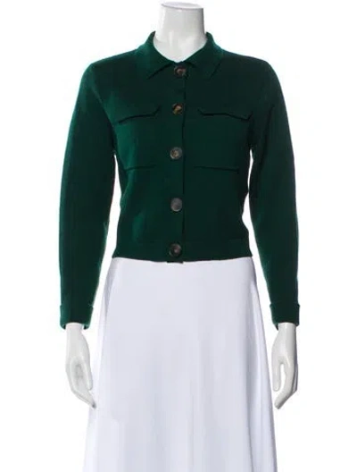 Pre-owned La Maille Sezane Merino Wool Sweater In Green