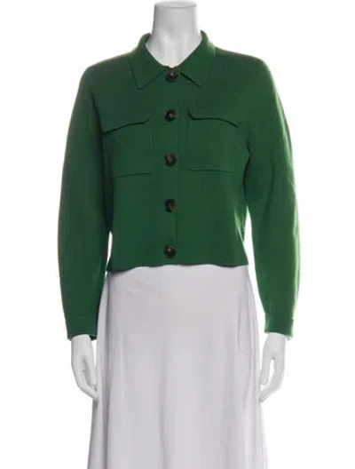 Pre-owned La Maille Sezane Merino Wool Sweater In Green