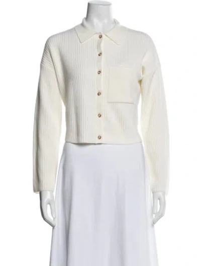 Pre-owned La Maille Sezane Merino Wool Sweater In White