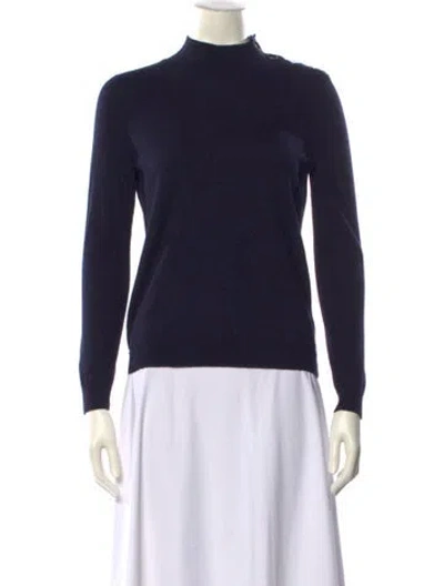 Pre-owned La Maille Sezane Merino Wool Turtleneck Sweater In Blue