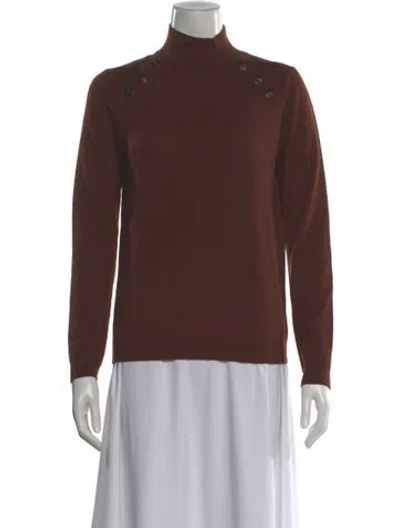 Pre-owned La Maille Sezane Merino Wool Turtleneck Sweater In Brown
