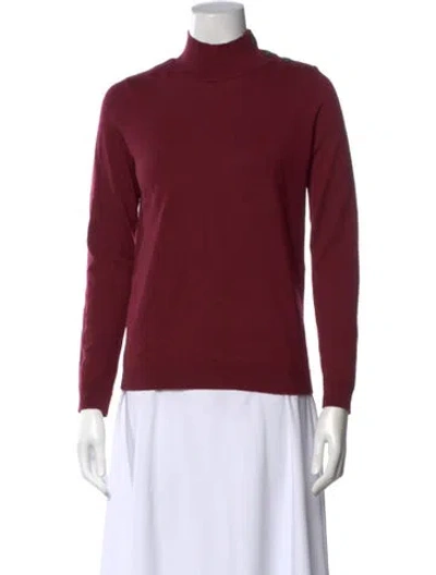 Pre-owned La Maille Sezane Merino Wool Turtleneck Sweater In Burgundy