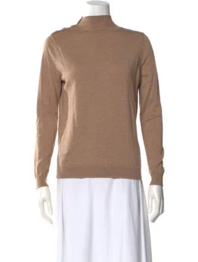 Pre-owned La Maille Sezane Merino Wool Turtleneck Sweater In Neutral