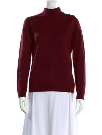 Pre-owned La Maille Sezane Merino Wool Turtleneck Sweater W/ Tags In Burgundy