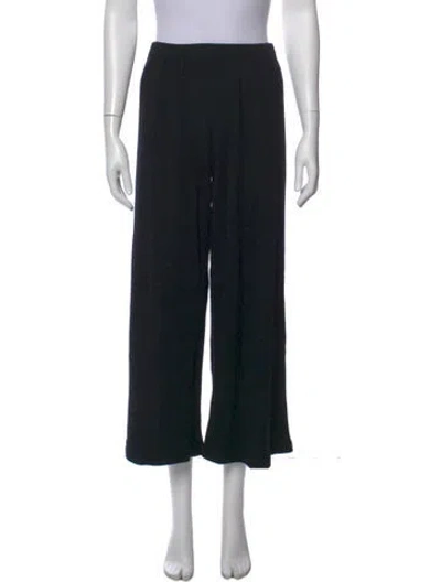 Pre-owned La Maille Sezane Merino Wool Wide Leg Pants In Black