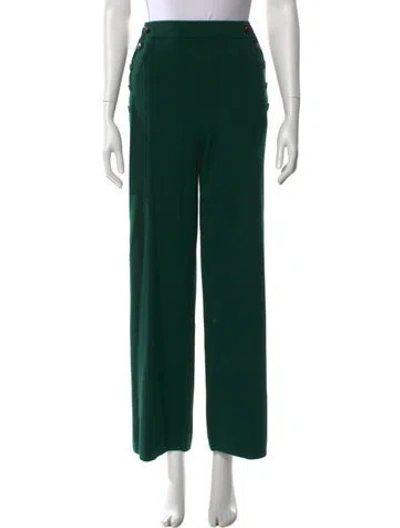 Pre-owned La Maille Sezane Merino Wool Wide Leg Pants W/ Tags In Green