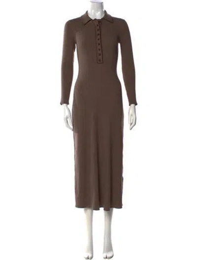 Pre-owned La Maille Sezane Midi Length Dress In Brown