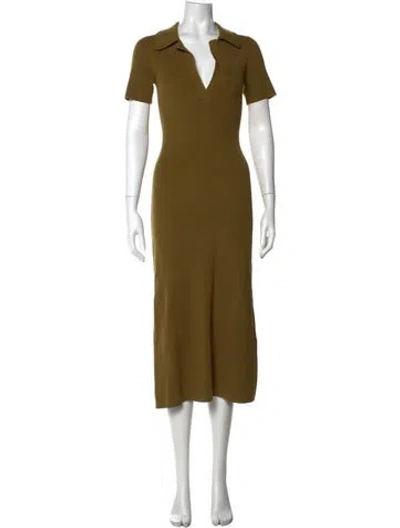Pre-owned La Maille Sezane Midi Length Dress In Green