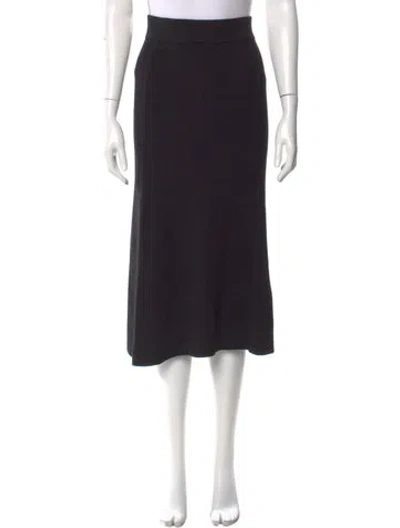 Pre-owned La Maille Sezane Midi Length Skirt In Black