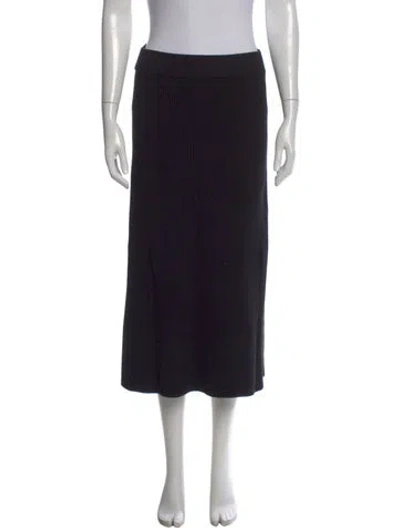 Pre-owned La Maille Sezane Midi Length Skirt In Black